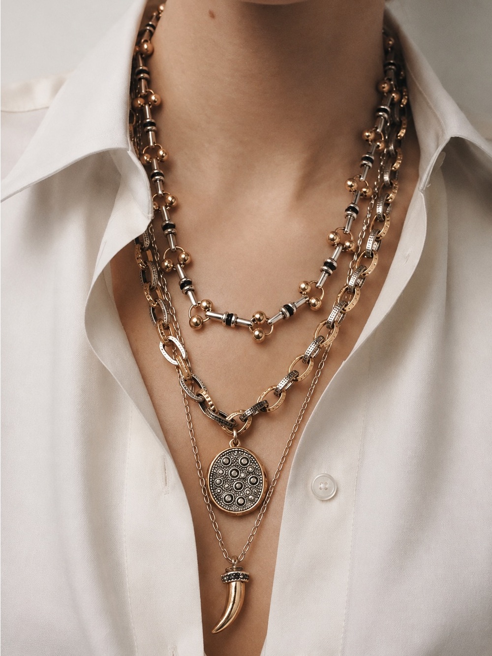 Bellavene Luxury Mixed Metal Necklace